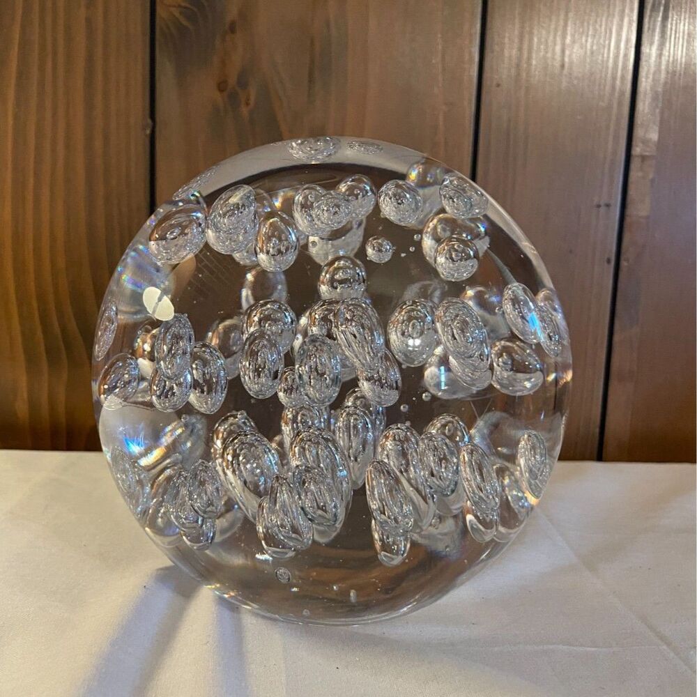 Italian mid-century crystal glass sphere - Picture 4 of 5